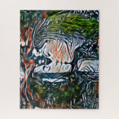 Couple Kissing | Puzzle Abstrait coloré (Vertical)