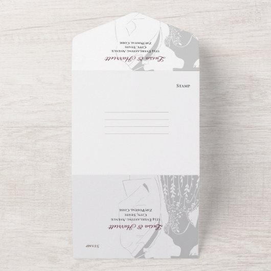 Couple lesbien Faire-part de mariage (Dehors)