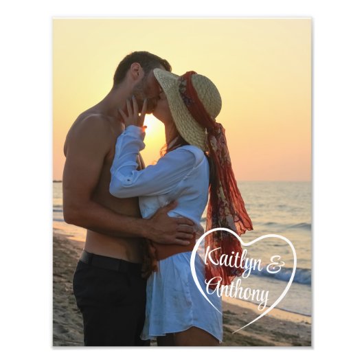Couple Love Heart Photo personnalisée (Devant)