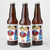 Couple Love Valentine's Day Bier Bottle Étiquette (Bouteilles)