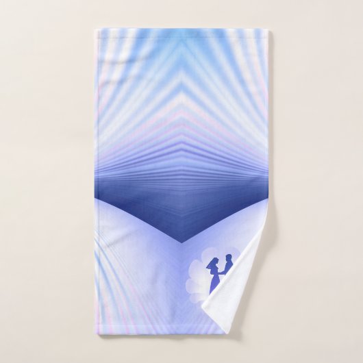 Couple mariage (Serviette à main)