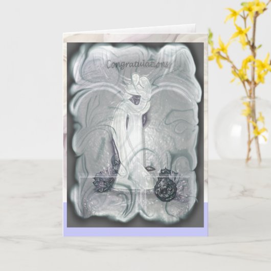 Couple mariage........ Carte (Fleur jaune)