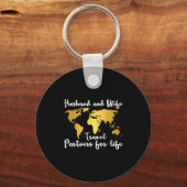 Couple Matching Husband And Wife Travel Partners F Sleutelhanger (Voorkant)