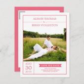 Couple Moderne Enregistrer La Carte Date (Devant / Derrière)