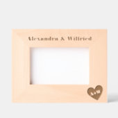 Couple Monograms Coeurs Nom Cadre en bois personna (Recto)