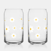 Couple Name Personalized Cute Daisies Floral Blikvorm Glas (Voorkant)