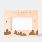 Couple Nature Scènes Hiver Engravé Bois Cadre (Recto)