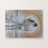 Couple on the beach at sunset puzzle (Horizontal)