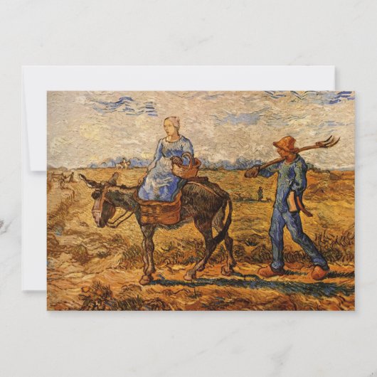 Couple paysan par Vincent van Gogh Invitation (Devant)