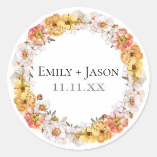 Couple personnalisé nom mariage date autocollant f
