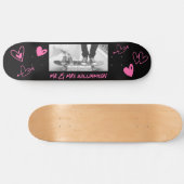 Couple Personnaliser Mariage Skateboard (Horz)