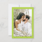Couple Photo Chartreuse Mariage Blank Merci (Devant)