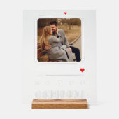 Couple Photo Love Music Plaque acrylique (Recto)