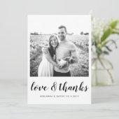 Couple Photo Mariage Love Et Merci Script (Debout devant)