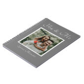 Couple Photo nom personnalisé carnet (Côté gauche)