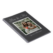 Couple Photo nom personnalisé carnet (Côté Droit)