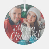 Couple Photo Ornement de Noël (Recto)