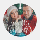 Couple Photo Ornement de Noël (Verso)