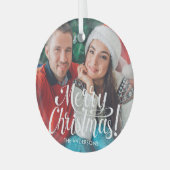 Couple Photo Ornement de Noël (Avant gauche)