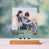 Couple Photo Plaque de musique QR Code (Neutre)