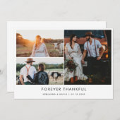 Couple Photo Wedding Forever Thankful Typography Bedankkaart (Voorkant / Achterkant)