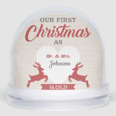 Couple premier globe de neige de Noël (Avant)