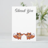 Couple Red Fox de Woodland Merci Cartes de notes (Debout devant)