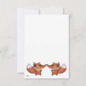 Couple Red Fox de Woodland Merci Cartes de notes (Dos)