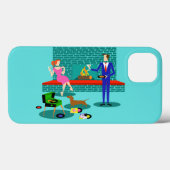 Couple rétro avec Chien iPhone 6 Coque (Verso (horizontal))