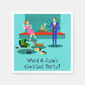 Couple rétro avec serviettes en papier de chien (Devant)