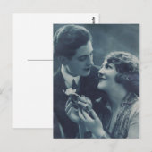 couple rétro des années 1920 avec carte postale vi (Devant / Derrière)
