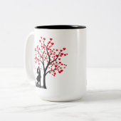 Couple romantique Amour Arbre Mug (Devant gauche)