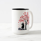 Couple romantique Amour Arbre Mug (Devant droit)