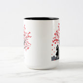 Couple romantique Amour Arbre Mug (Centre)