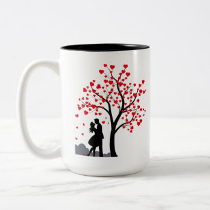 Couple romantique Amour Arbre Mug
