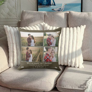 Couple romantique photo collage Jeter oreiller
