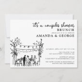Couple shower brunch sketchy invitation (Devant)