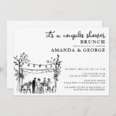 Couple shower brunch sketchy invitation (Devant / Derrière)