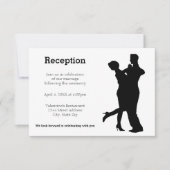 Couple Silhouette Moderne - Invitation de Réceptio (Devant)