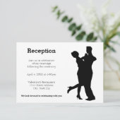 Couple Silhouette Moderne - Invitation de Réceptio (Debout devant)