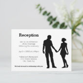 Couple Silhouette Moderne - Invitation de Réceptio (Debout devant)