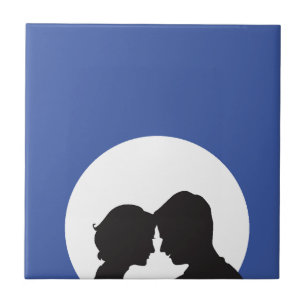 Couple Silhouette Tegeltje