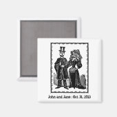 Couple squelette - Aimant #2 (Personnaliser) (Recto/Verso)