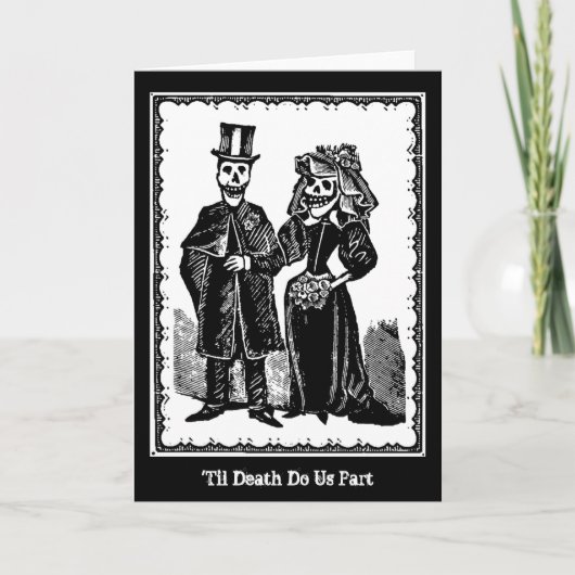 Couple squelette - Carte (Personnaliser) (Devant)