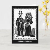 Couple squelette - Carte (Personnaliser) (Fleur jaune)
