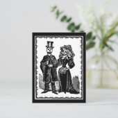 Couple squelette - Carte postale (Debout devant)