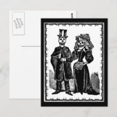 Couple squelette - Carte postale (Devant / Derrière)
