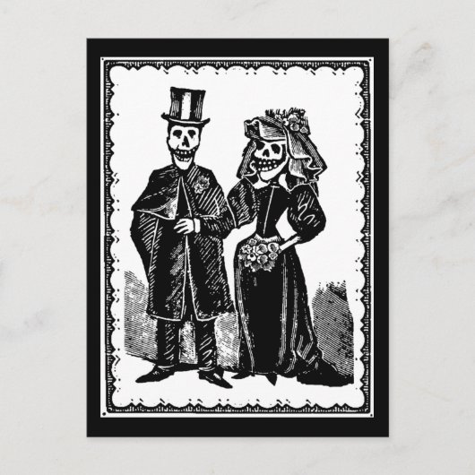 Couple squelette - Carte postale (Devant)