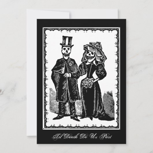 Couple squelette - Invitation (Devant)