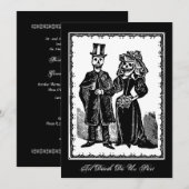 Couple squelette - Invitation (Devant / Derrière)